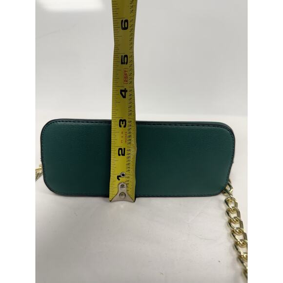 Steven Madden BMaggie Crossbody Green Mini Purse Gold Chain Adj Strap Sm Handbag - Picture 9 of 10